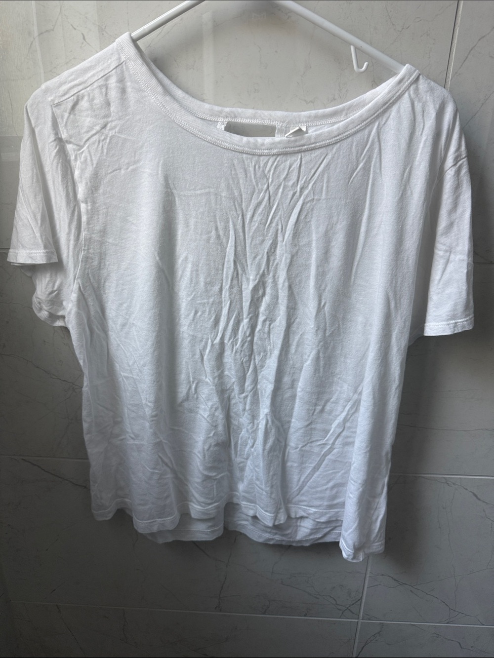 BP White Ribbed Neck Tee - XL